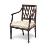 ARMCHAIR IN WALNUT FRANCE END OF THE LOUIS XVI PERIOD