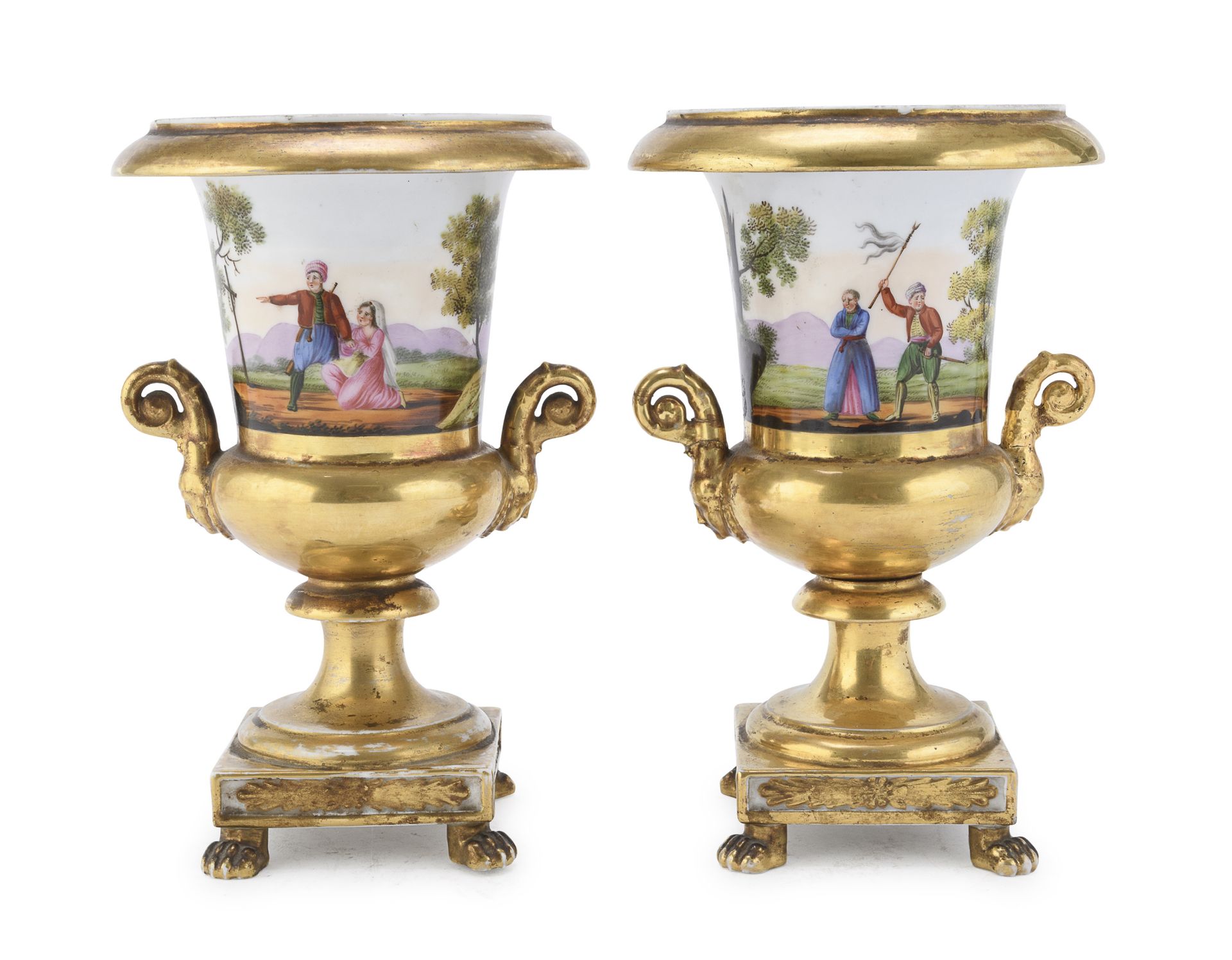 PAIR OF PORCELAIN VASES 19th CENTURY