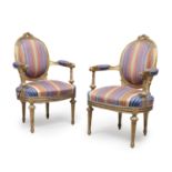 PAIR OF ARMCHAIRS IN GILTWOOD 19th CENTURY
