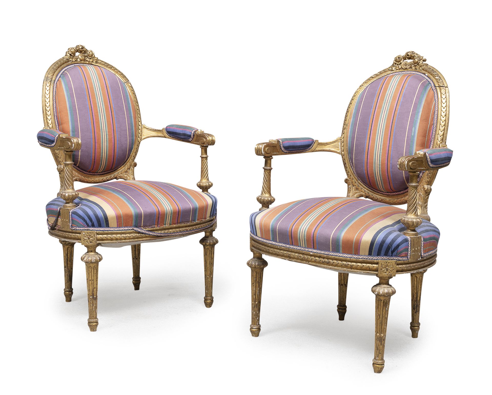 PAIR OF ARMCHAIRS IN GILTWOOD 19th CENTURY