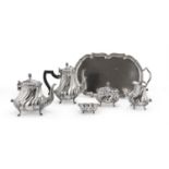 SILVER TEA AND COFFEE SET MILAN EARLY 20TH CENTURY