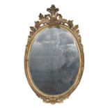 BEAUTIFUL OVAL MIRROR IN GILTWOOD 18th CENTURY