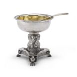 SILVER SALT CELLAR NAPLES PUNCH 1830 ca.