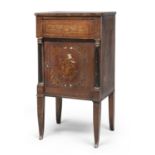 BEDSIDE TABLE IN WALNUT PIEDMONT EARLY 19TH CENTURY