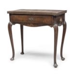 WALNUT GAME TABLE PROBABLY EMILIA 18th CENTURY