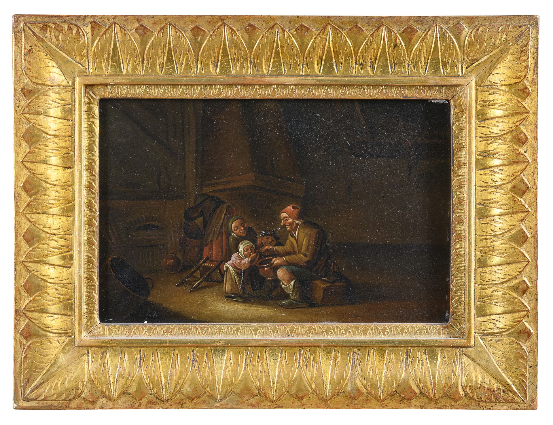 PAIR OF FLEMISH OIL PAINTINGS 19TH CENTURY - Image 2 of 2