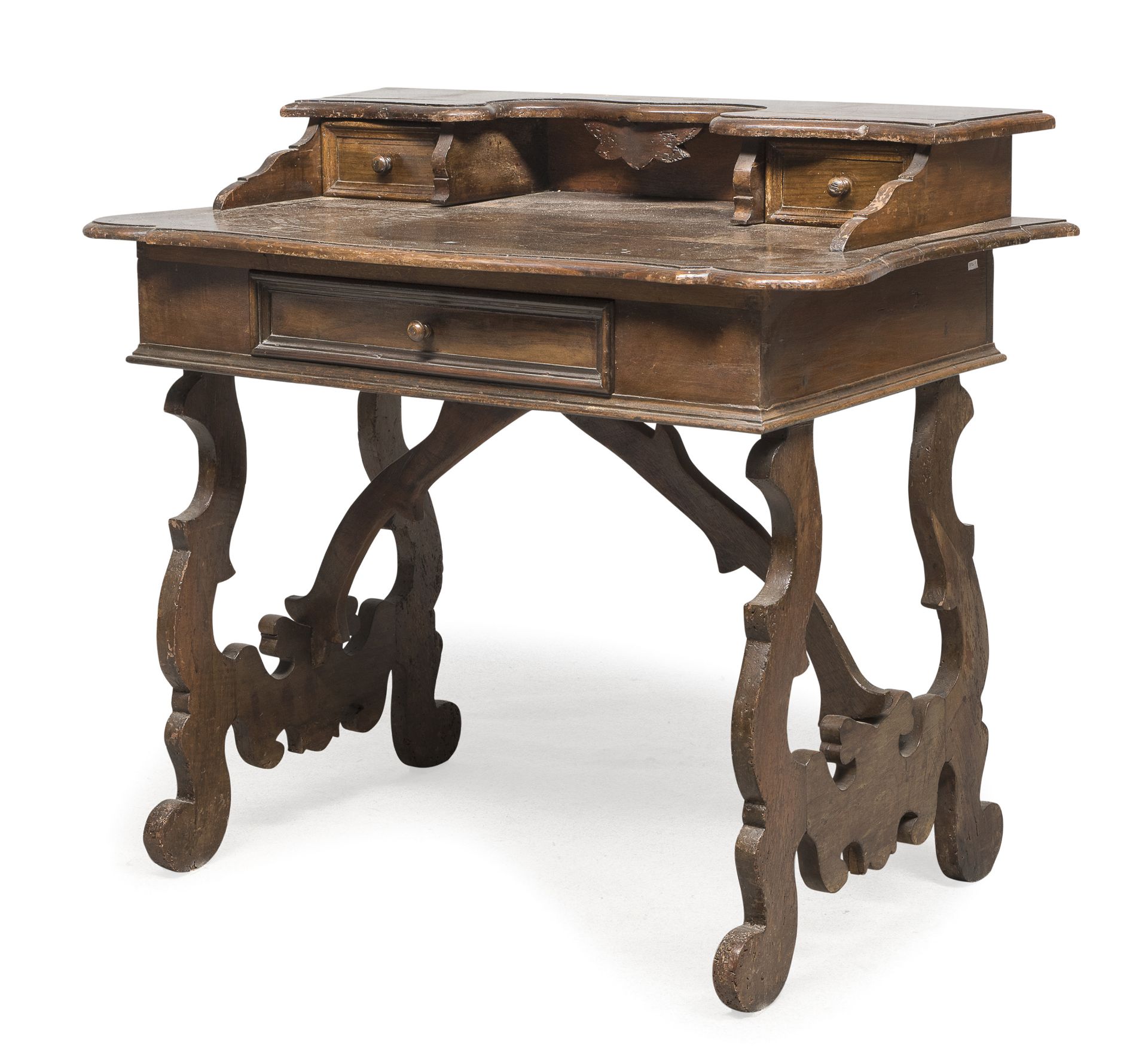 SMALL SANFILIPPO WALNUT DESK ANCIENT ELEMENTS