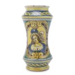 ALBARELLO IN MAJOLICA PROBABLY SICILY 18TH CENTURY