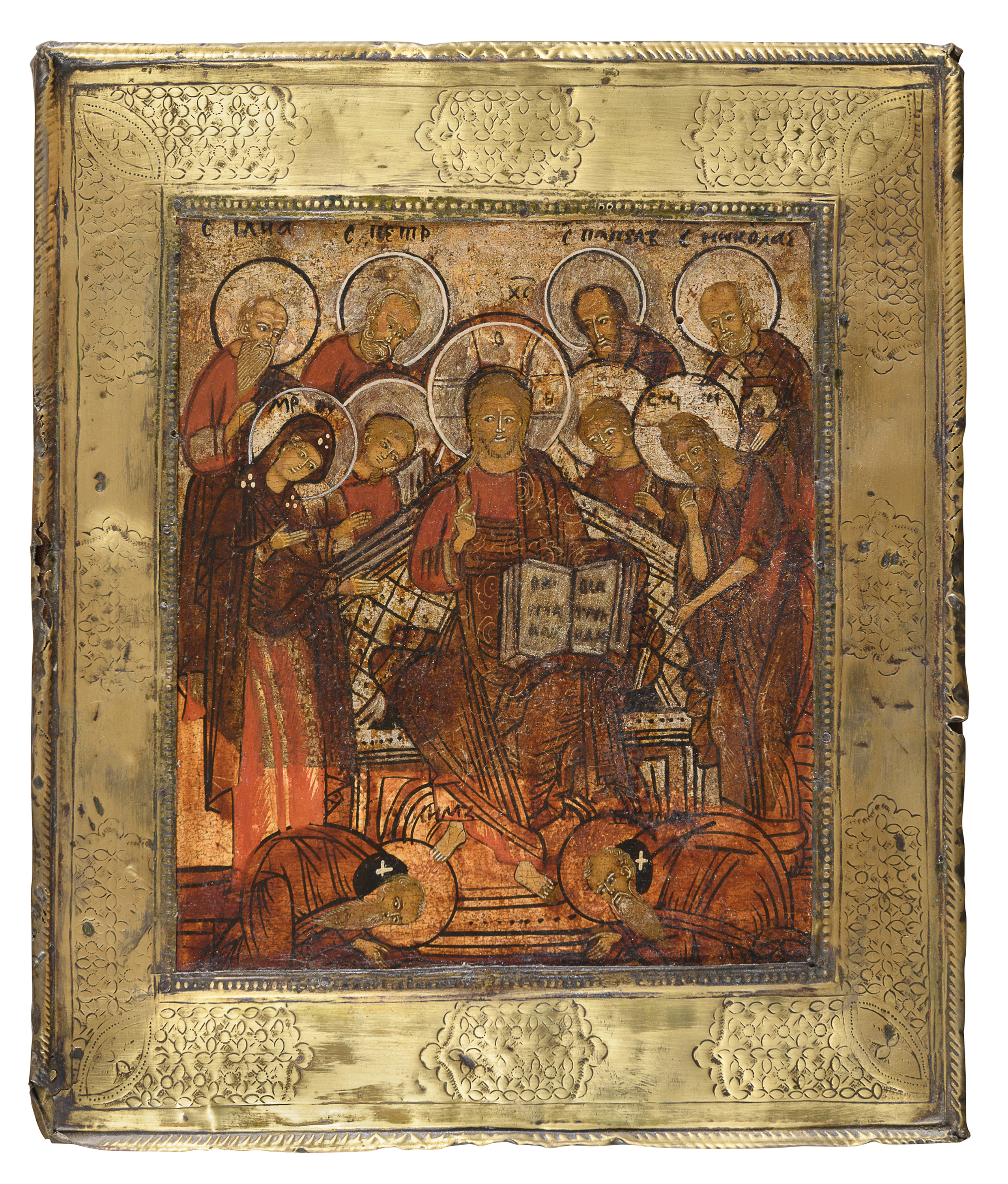 RUSSIAN TEMPERA ICON LATE 18TH EARLY 19TH CENTURY