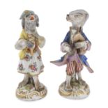 PAIR OF PORCELAIN FIGURES MEISSEN MARCOLINI 18th CENTURY