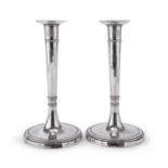 PAIR OF SILVER CANDLESTICKS ROME VATICAN STATE 18th CENTURY