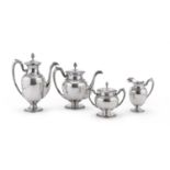 SILVER TEA AND COFFEE SET ALESSANDRIA 1950 ca.