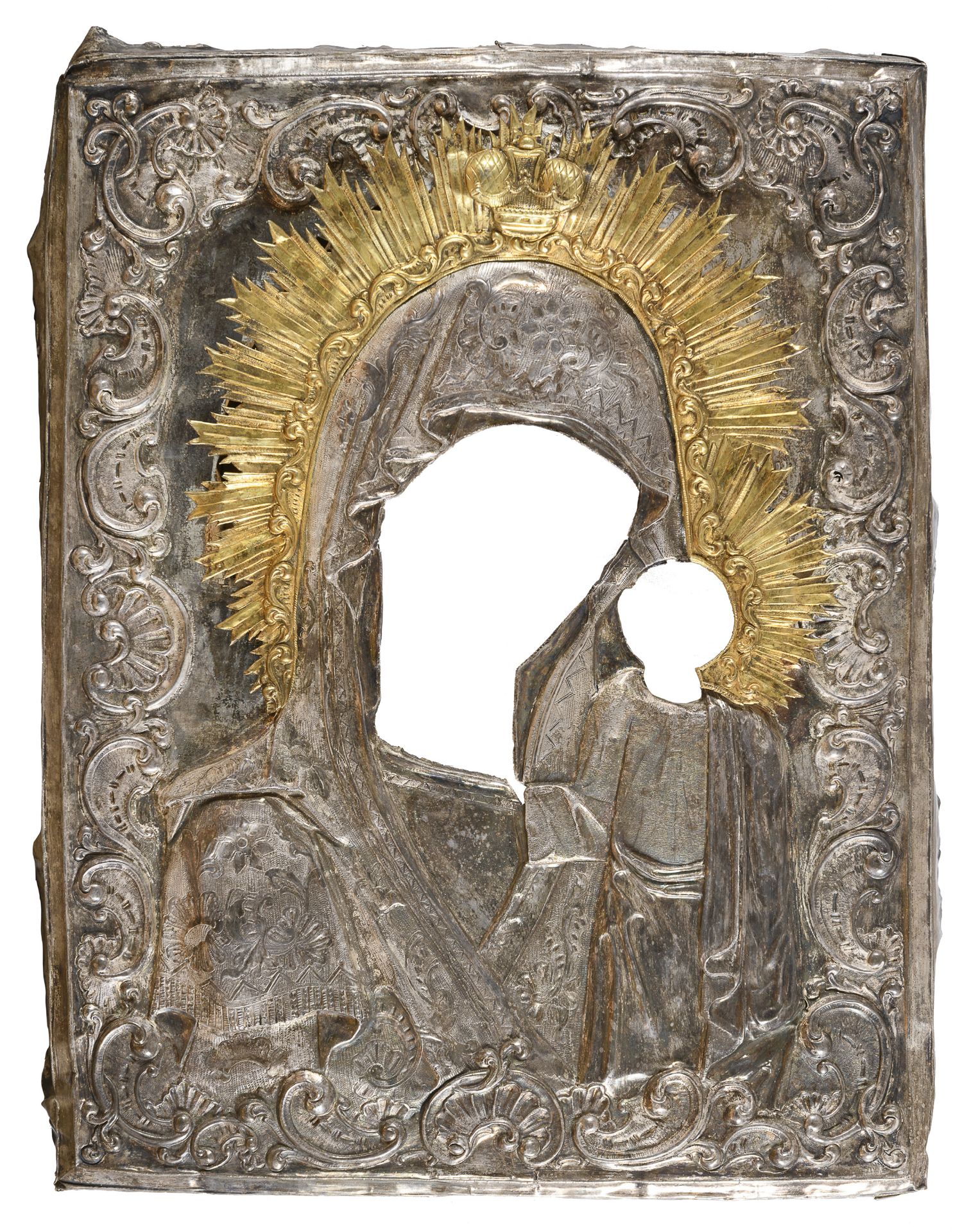 RUSSIAN TEMPERA ICON MID 19th CENTURY - Image 3 of 3