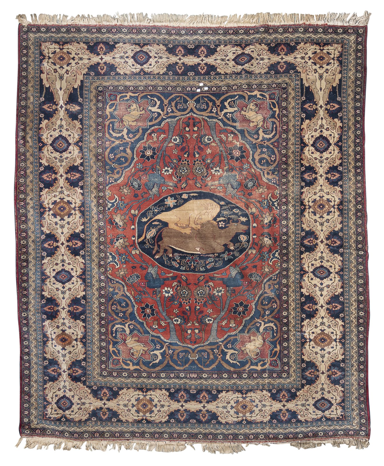 EXCEPTIONAL ISFAHAN RUG EARLY 20TH CENTURY