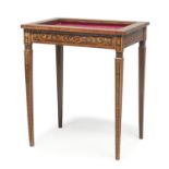 SHOWCASE TABLE IN PURPLE EBONY LOUIS XVI STYLE LATE 19TH CENTURY