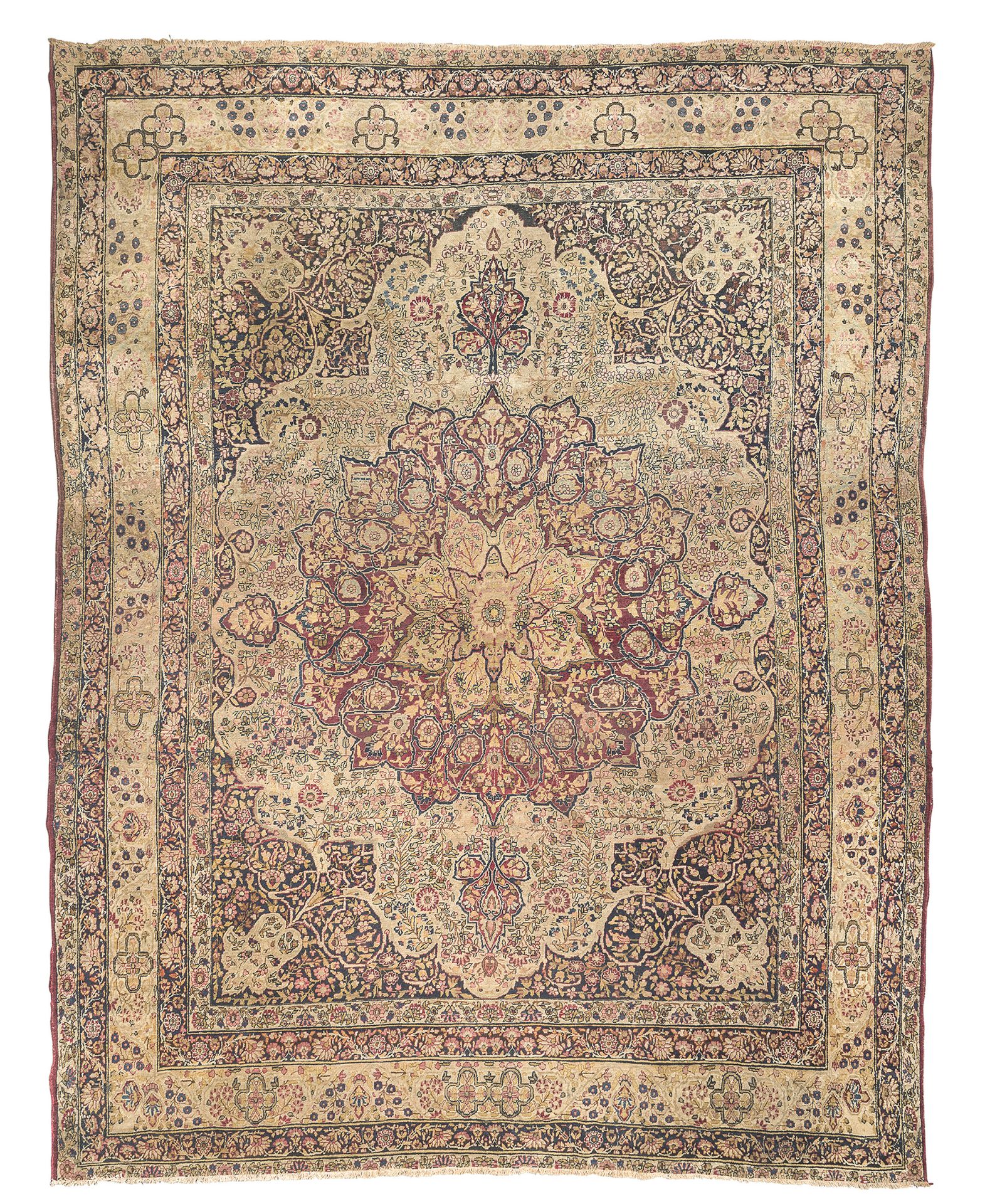 BEAUTIFUL KIRMAN LAVER RUG EARLY 20TH CENTURY