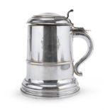 BIG SILVER-PLATED TANKARD 20th CENTURY