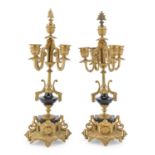 PAIR OF SMALL GILDED BRONZE CANDLESTICKS 19th CENTURY