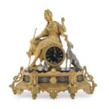 TABLE CLOCK IN GILDED BRONZE 19th CENTURY