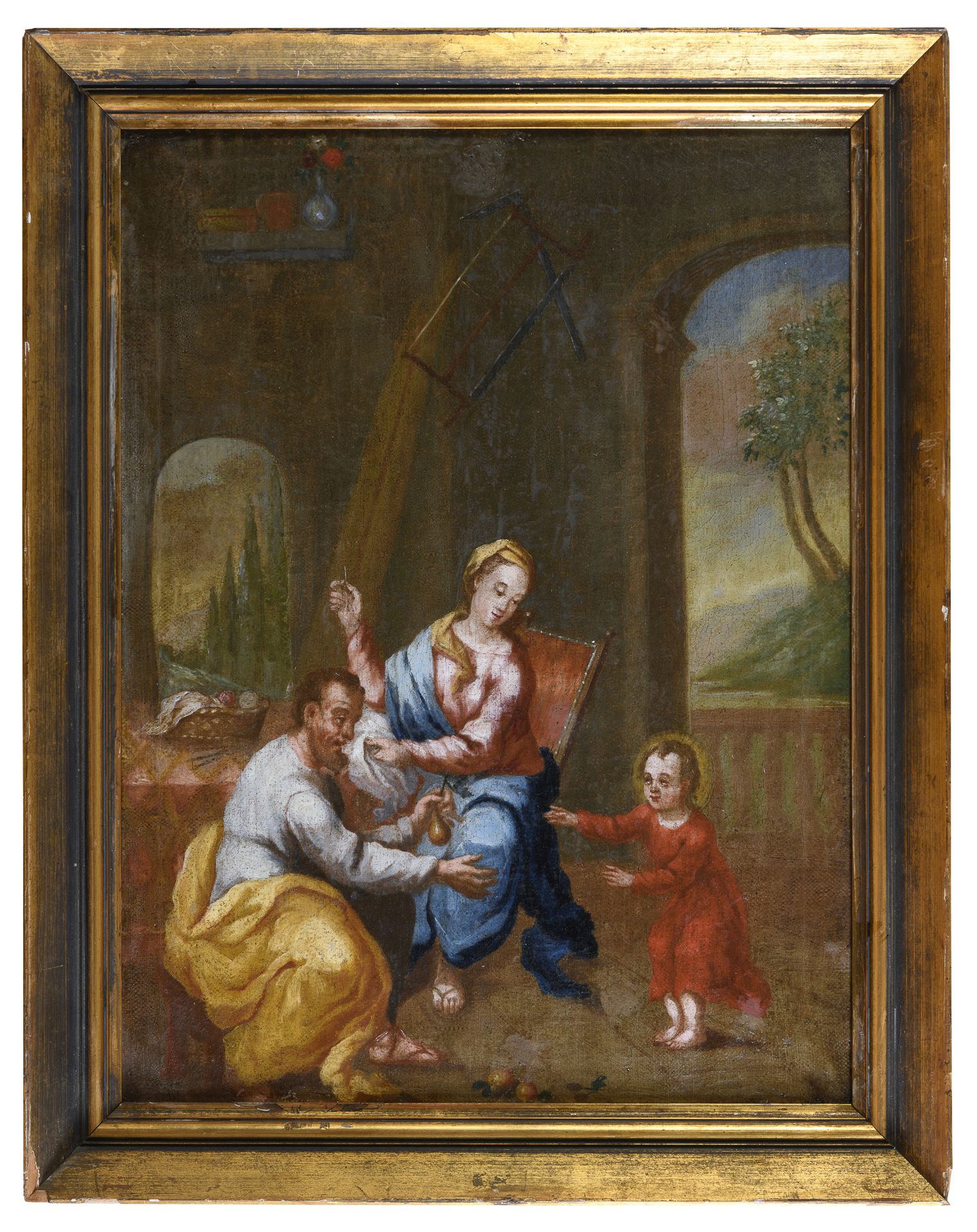 GENOESE OIL PAINTING 17TH CENTURY