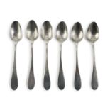 SIX SILVER SPOONS GENOA 1840 ca.