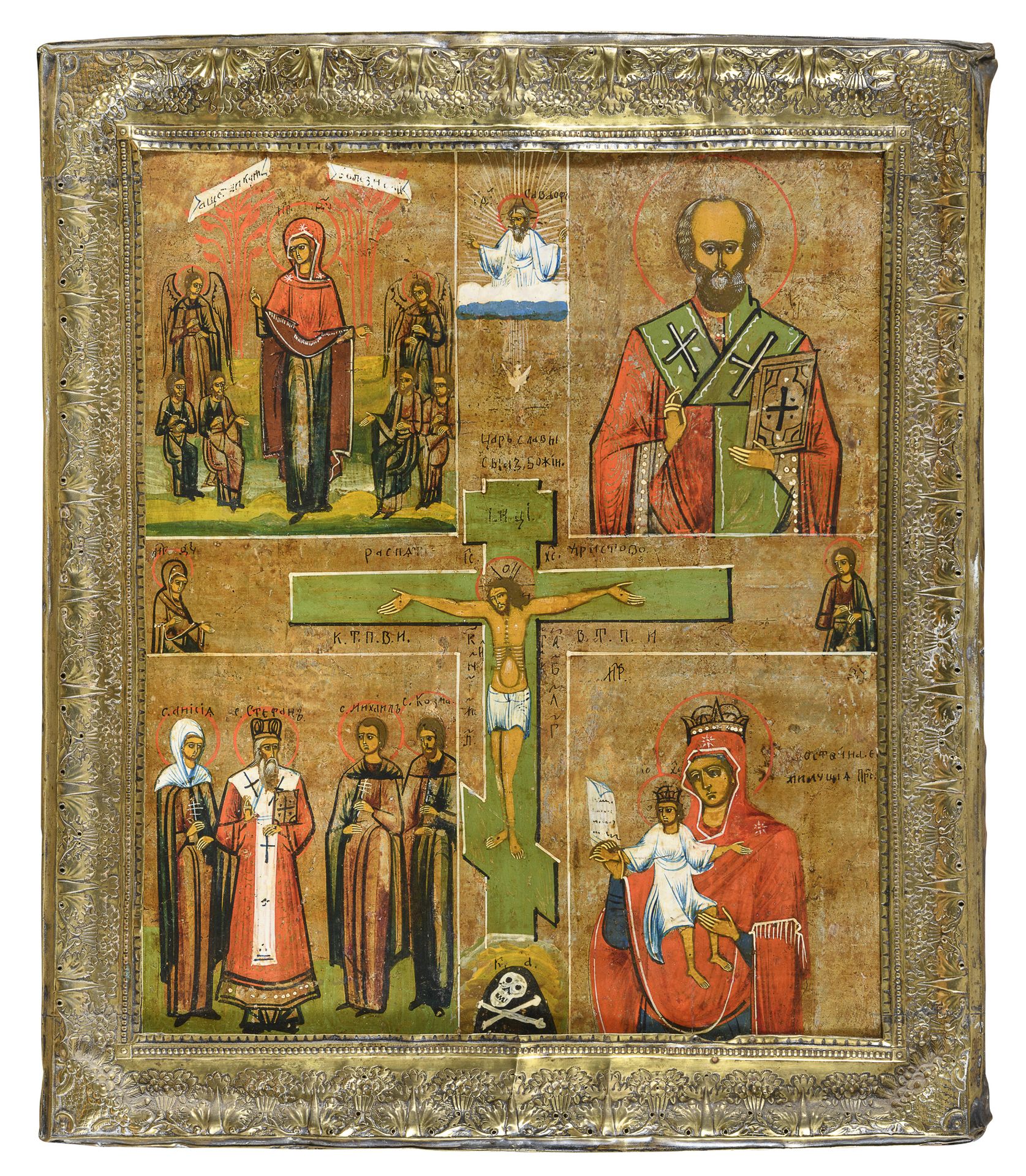 RUSSIAN TEMPERA ICON EARLY 19TH CENTURY