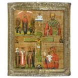 RUSSIAN TEMPERA ICON EARLY 19TH CENTURY