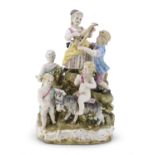 GROUP IN PORCELAIN PROBABLY GERMANY EARLY 20TH CENTURY