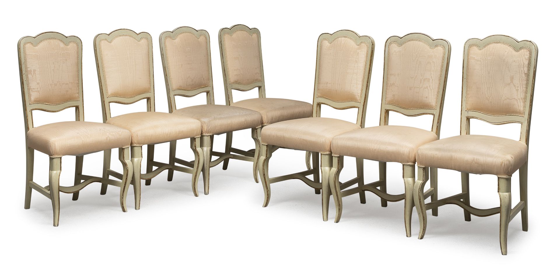 NINE CHAIRS IN LACQUERED WOOD 19TH CENTURY