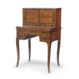 SMALL DESK WITH HUTCH FRANCE FIRST HALF 19TH CENTURY