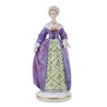 PORCELAIN FIGURE OF A RENAISSANCE WOMAN GINORI END 19TH CENTURY