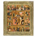 RUSSIAN TEMPERA ICON LATE 18TH EARLY 19TH CENTURY