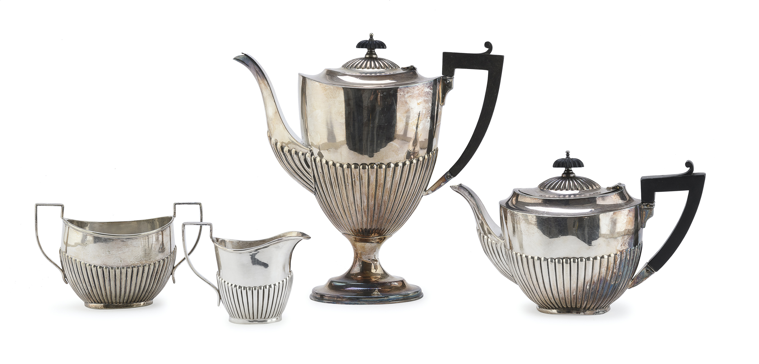 SILVER-PLATED TEA SET UK EARLY 20TH CENTURY