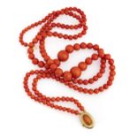 TWO STRAND CORAL NECKLACE