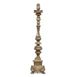 FLOOR CANDLESTICK IN GILTWOOD PROBABLY VENICE 18th CENTURY