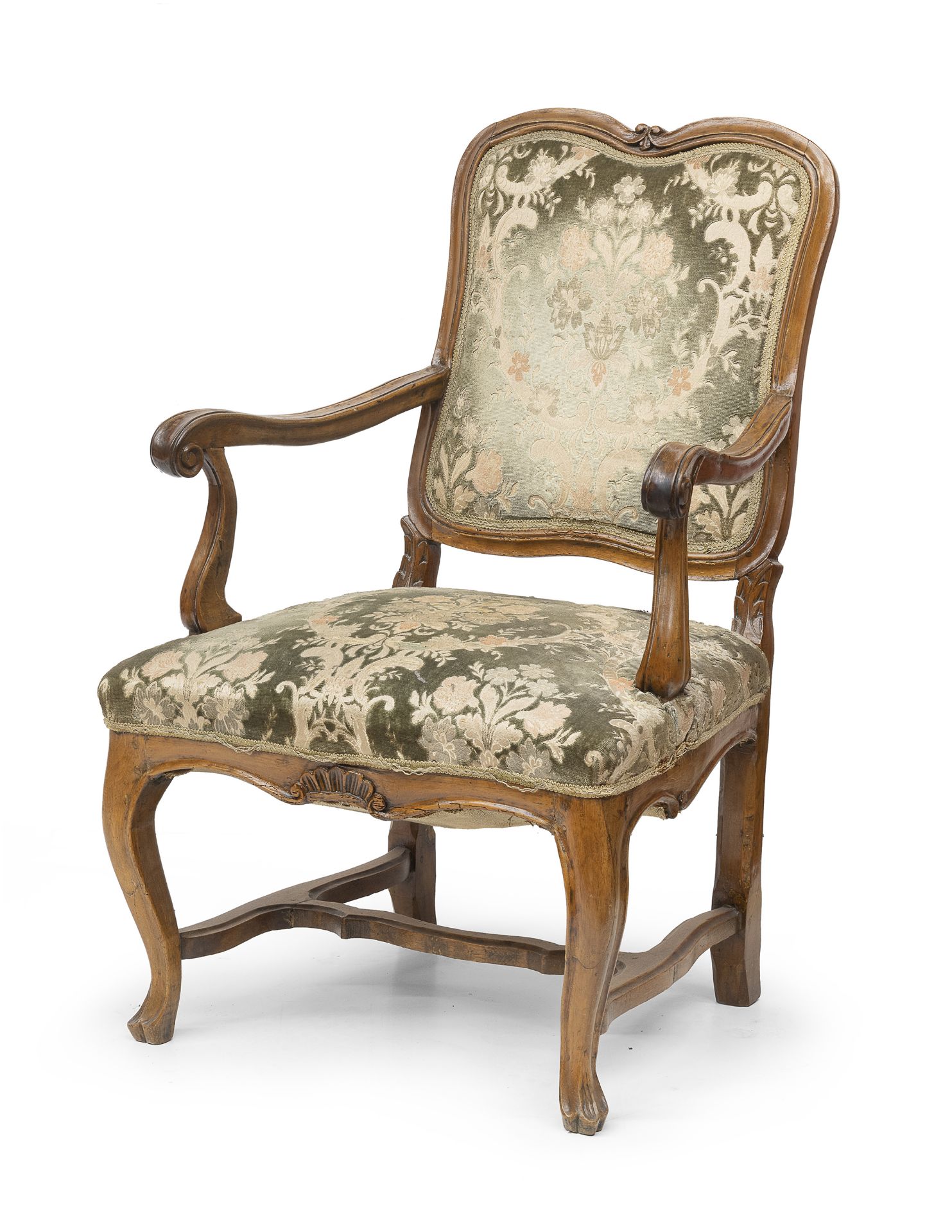 WALNUT ARMCHAIR PIEDMONT 18th CENTURY