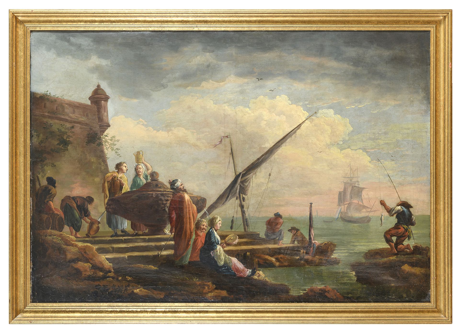 FRENCH OIL PAINTING LATE XVIII EARLY 19TH CENTURY