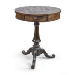 CIRCULAR WALNUT TABLE 19th CENTURY