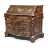 BEAUTIFUL WALNUT BRIAR DROP-LEAF SECRETARY ROME 18th CENTURY