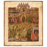 YAROSLAVL TEMPERA ICON LATE 18th CENTURY