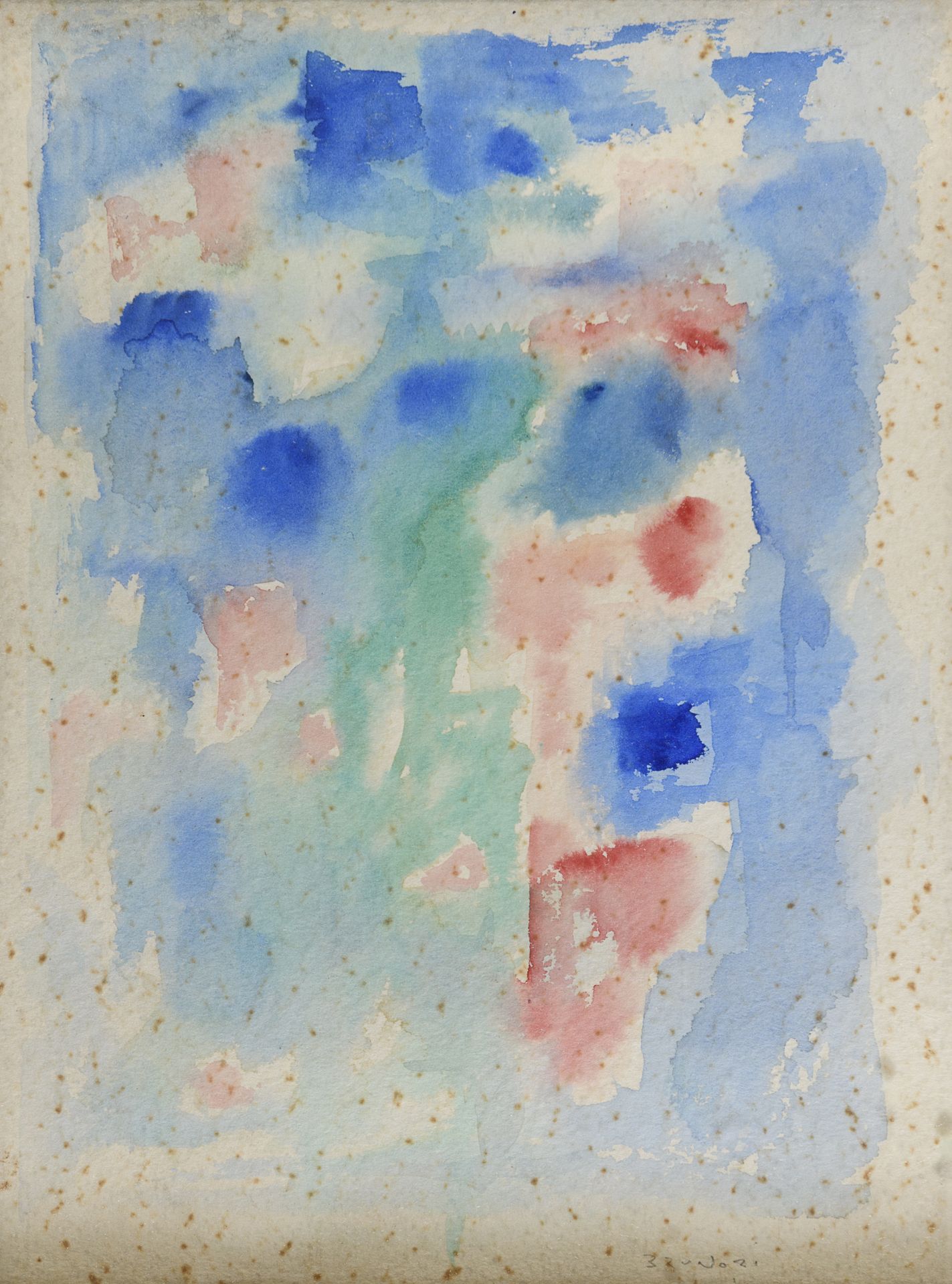 ABSTRACT WATERCOLOR BY ENZO BRUNORI 1959