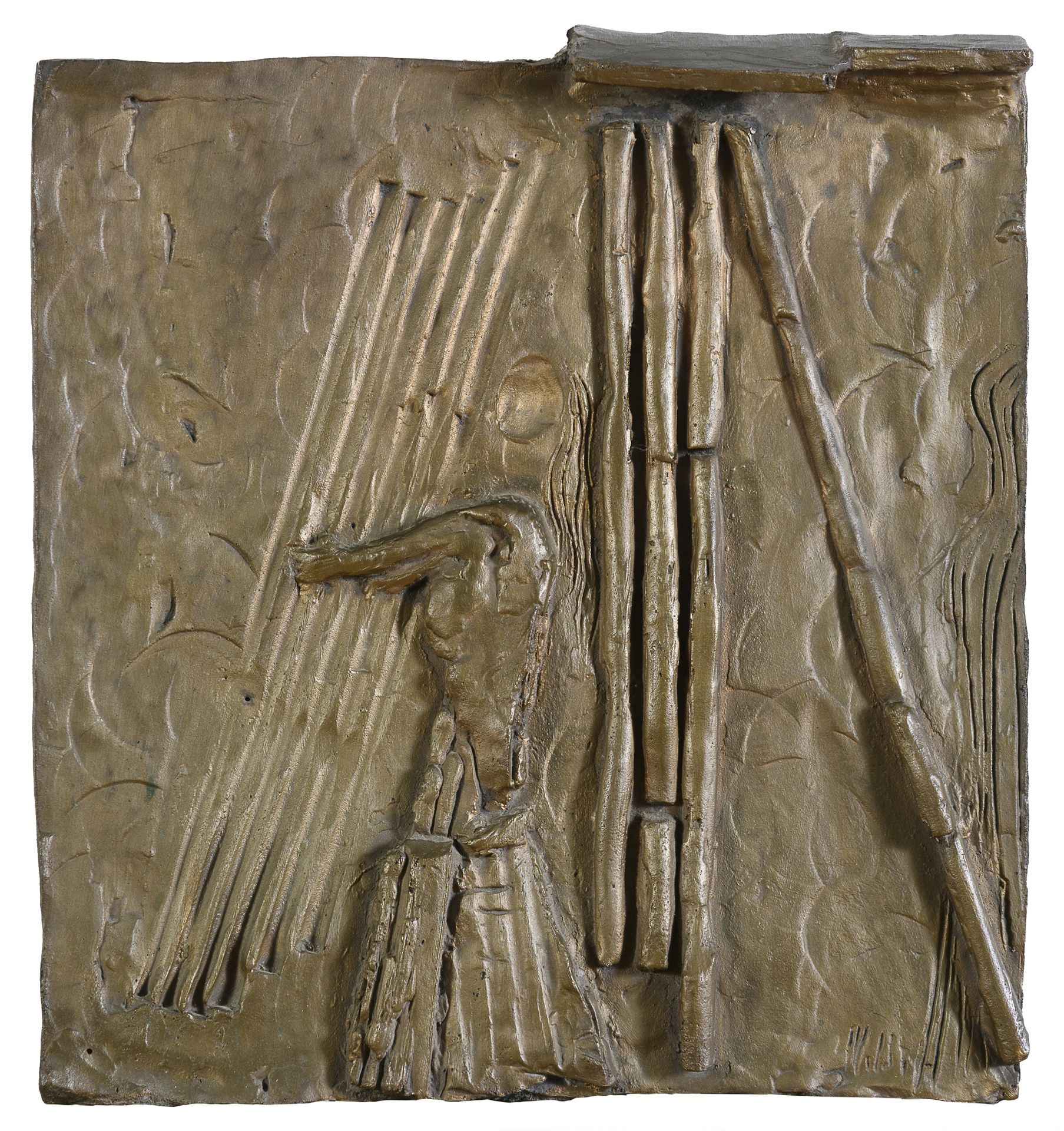 BRONZE BAS-RELIEF BY FAUSTO MELOTTI 1984