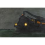 OIL PAINTING LOCOMOTIVE BY CARLO SIVIERO