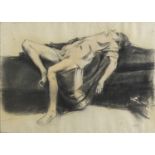 PASTEL AND CHARCOAL NUDE BY GIOVANNI CAPPELLI 1986