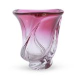 VASE IN CRYSTAL VAL SAINT LAMBERT 1960s