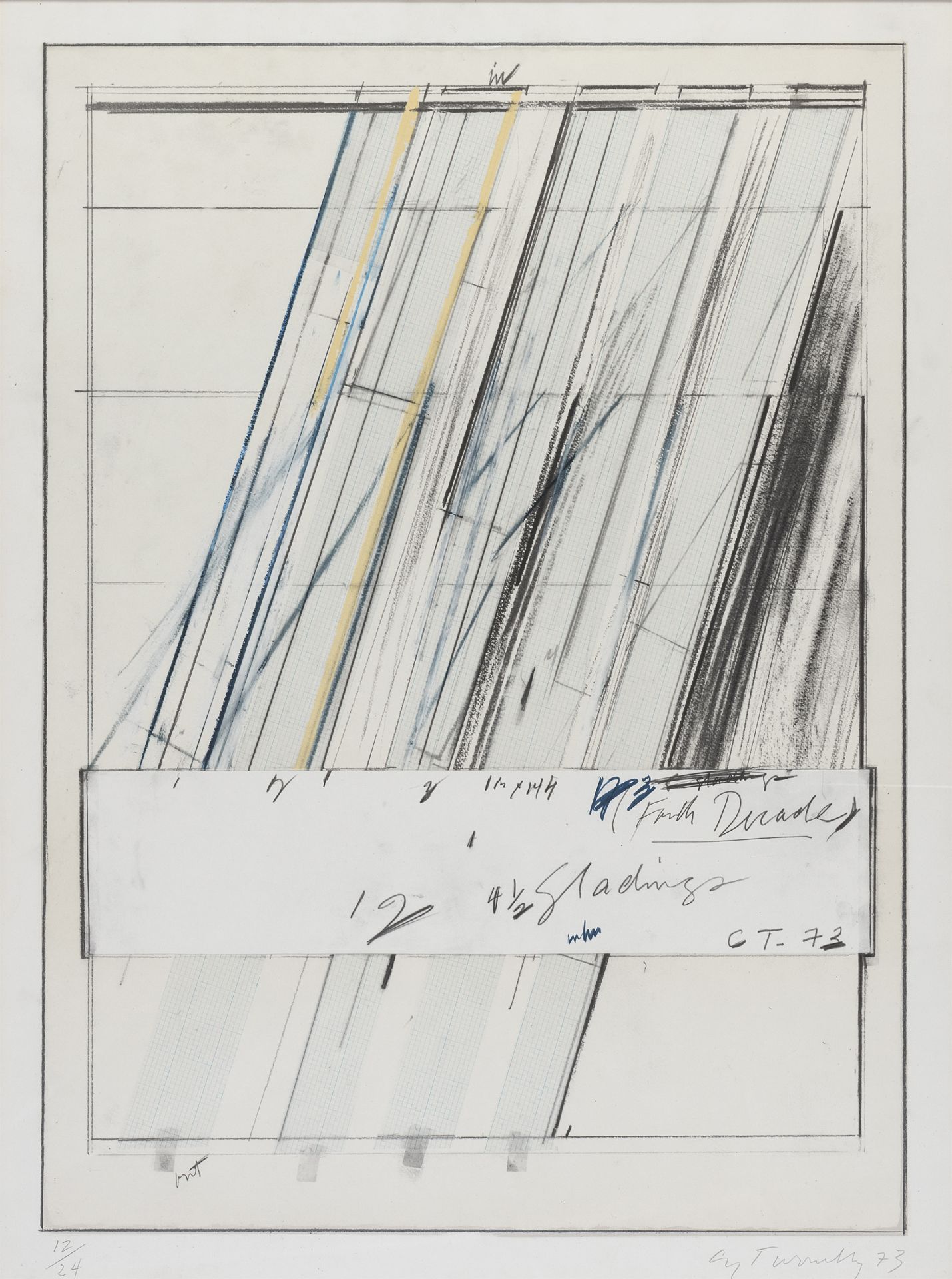 LITOGRAPH AND PASTELS BY CY TWOMBLY
