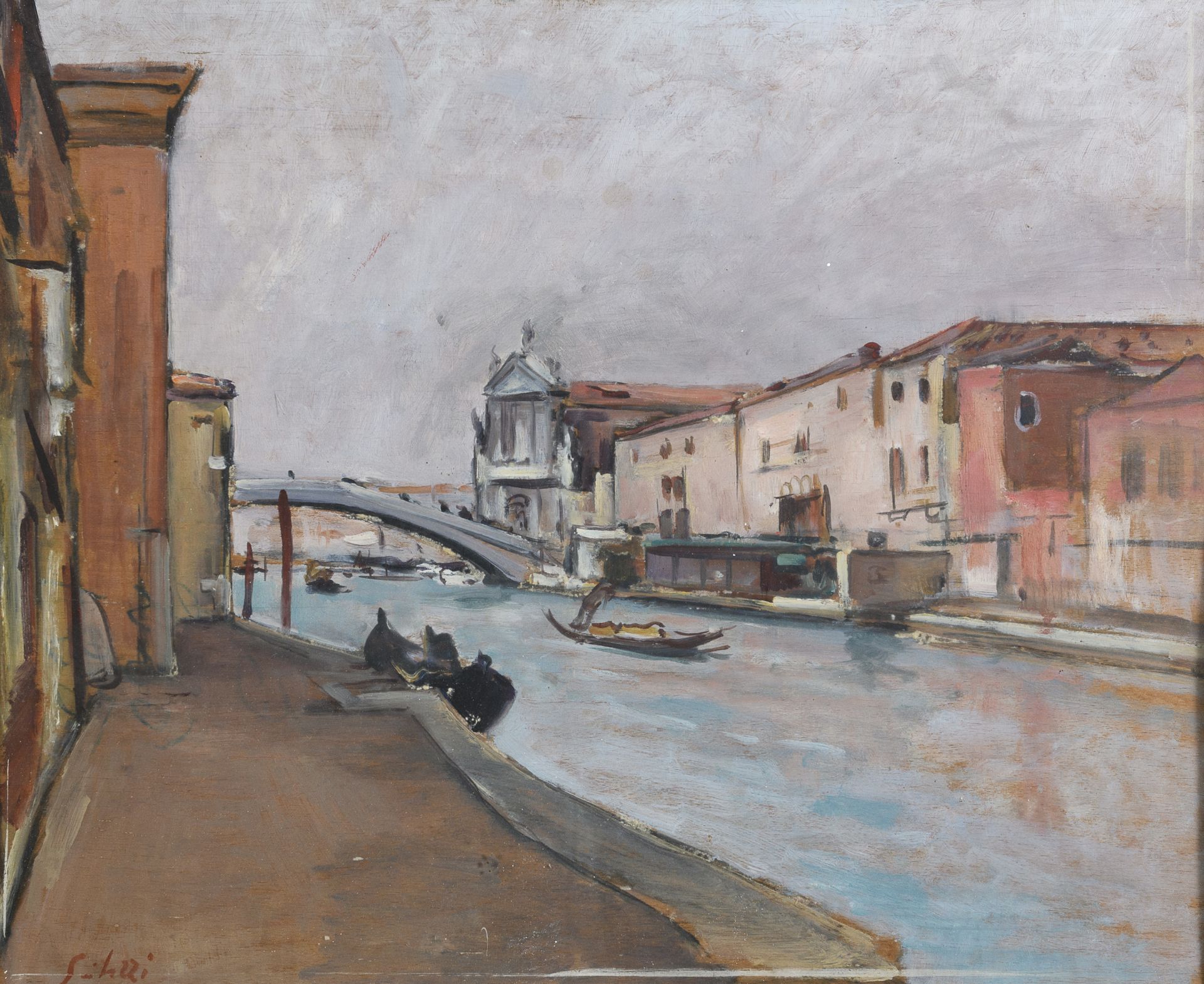 OIL PAINTING VENICE BY FIORAVANTE SEIBEZZI