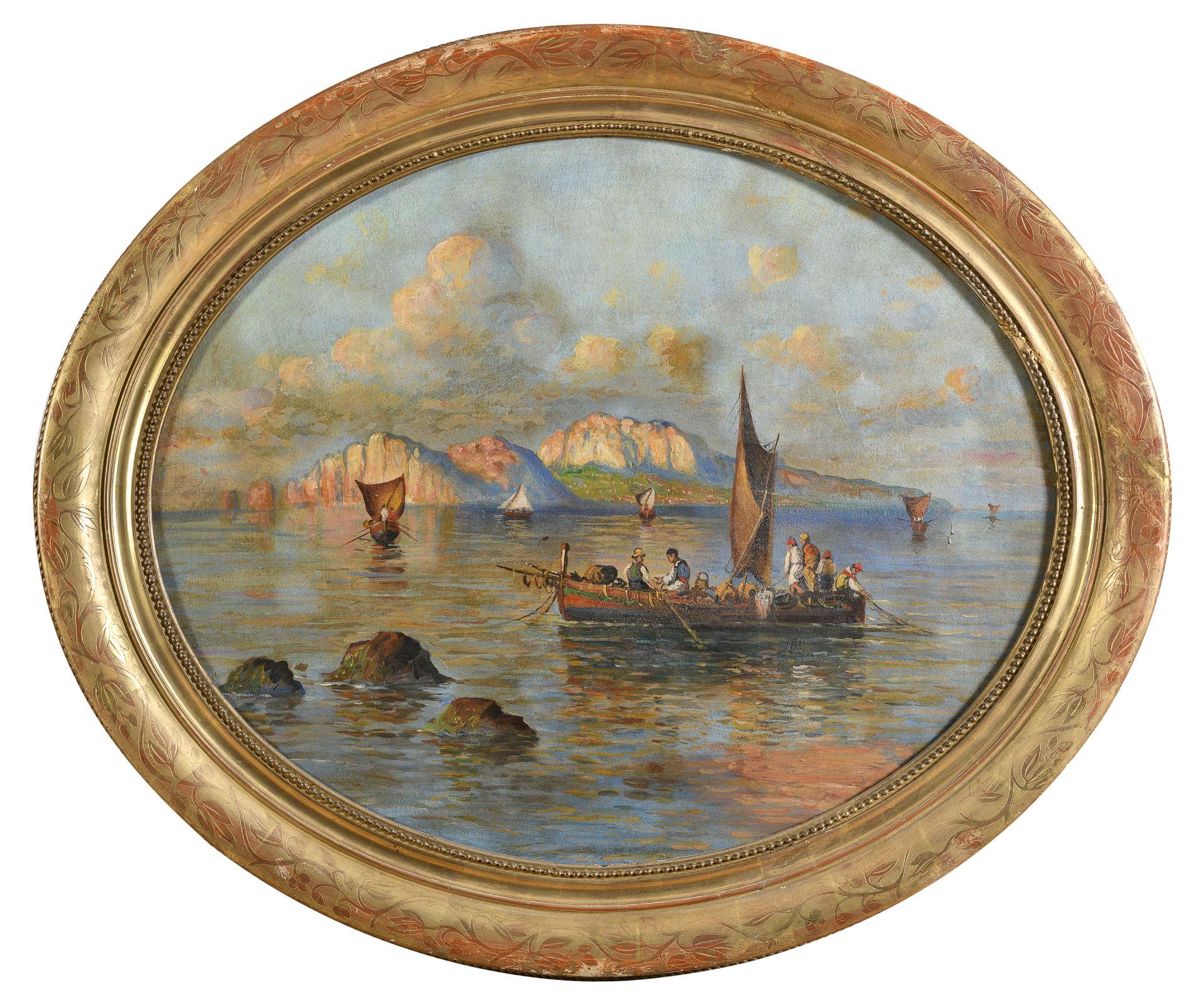 NEAPOLITAN OIL PAINTING 19TH CENTURY