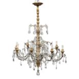 CHANDELIER IN GILTWOOD 19TH CENTURY