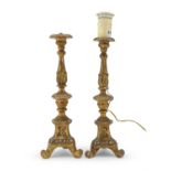 PAIR OF CANDLESTICKS IN GILTWOOD 18th CENTURY